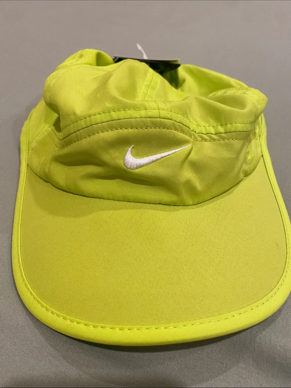 Nike Women’s Neon Yellow/Green Hat with White Swoosh